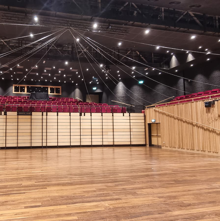 Fareham Live auditorium with fairy lights