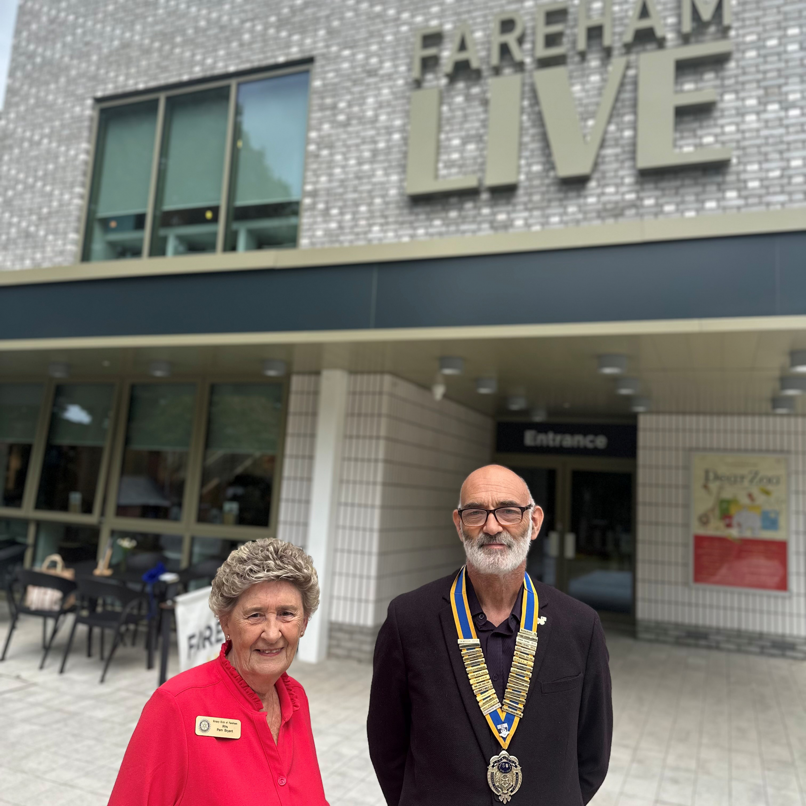 Cllr Bryant and Malcolm Nicholls, President of the Fareham Rotary Club