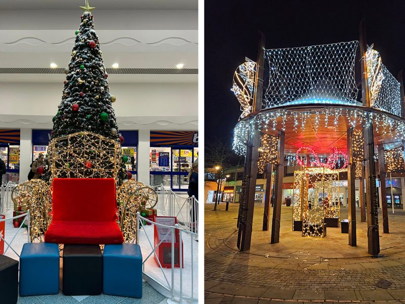 Festive tree and bandstand