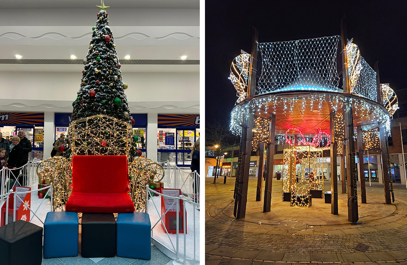 Festive tree and bandstand