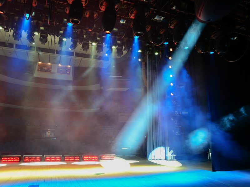 Fareham Live Stage with spot lights