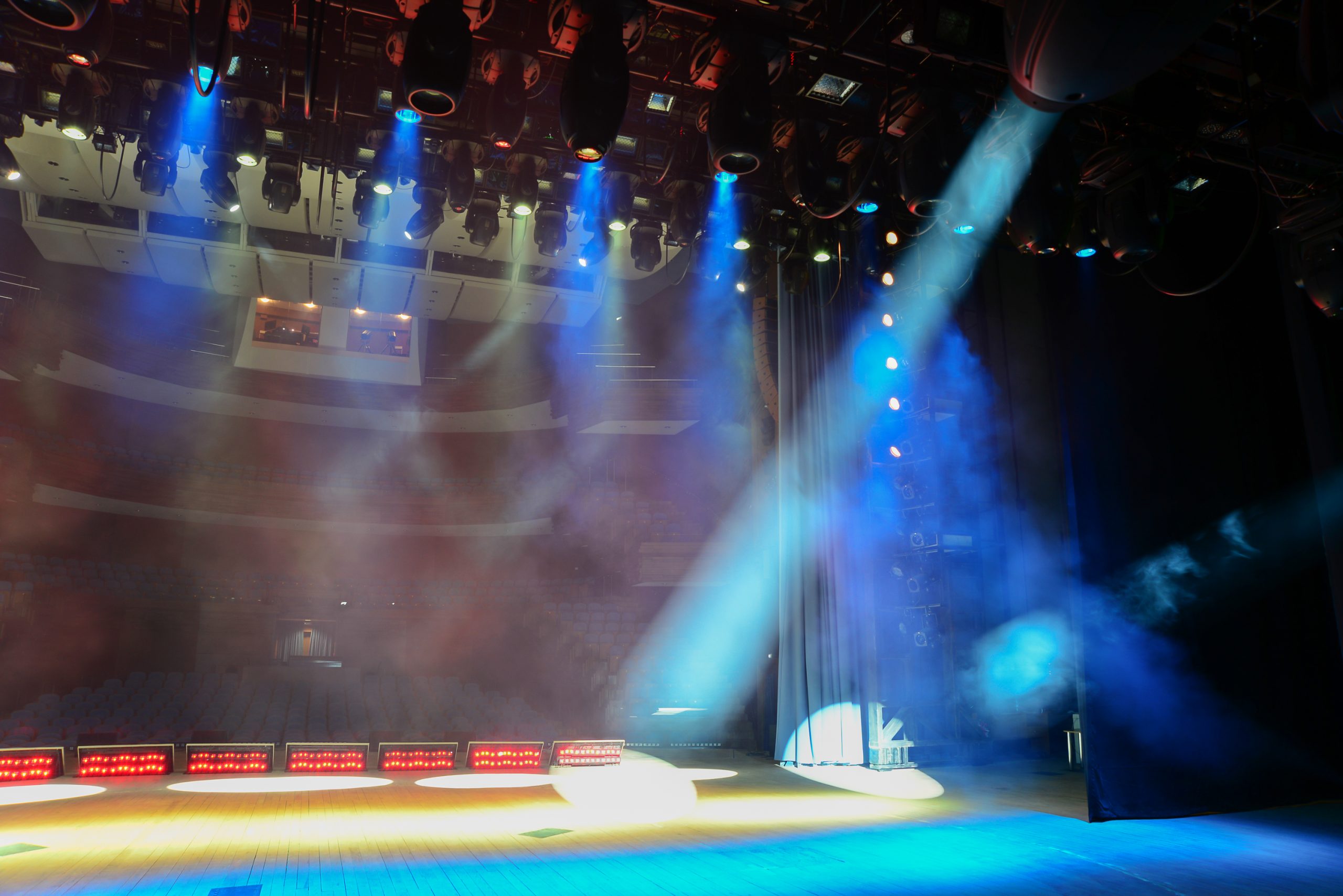 Fareham Live Stage with spot lights