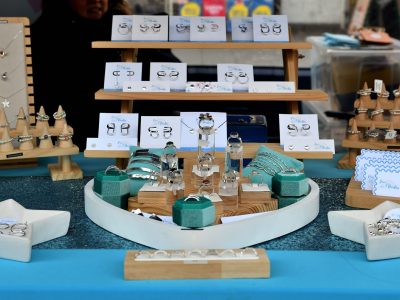 Jewellery stall at Flo's Market